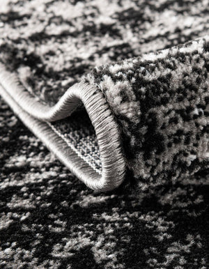 Black 7' 10 x 7' 10 Laguna Square Area Rug 100% Polypropylene Modern Contemporary Carpet for Bedrooms, Living Room, Dining, Office for Sale at Rug Engine