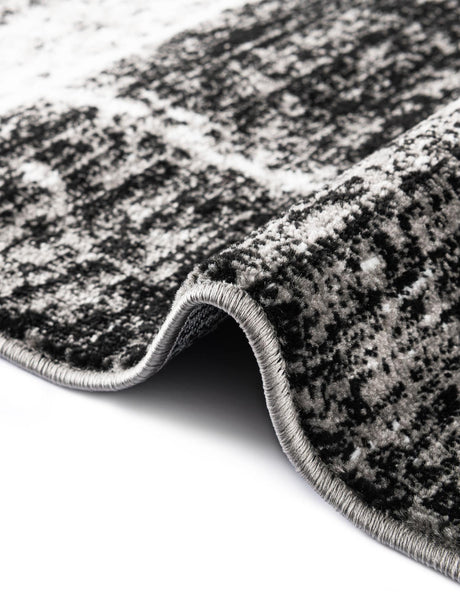 Black 7' 10 x 7' 10 Laguna Square Area Rug 100% Polypropylene Modern Contemporary Carpet for Bedrooms, Living Room, Dining, Office for Sale at Rug Engine