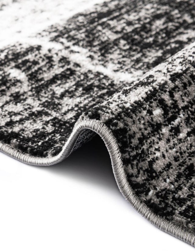 Black 7' 10 x 7' 10 Laguna Square Area Rug 100% Polypropylene Modern Contemporary Carpet for Bedrooms, Living Room, Dining, Office for Sale at Rug Engine
