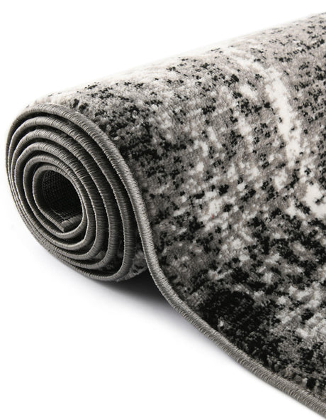 Black 7' 10 x 7' 10 Laguna Square Area Rug 100% Polypropylene Modern Contemporary Carpet for Bedrooms, Living Room, Dining, Office for Sale at Rug Engine