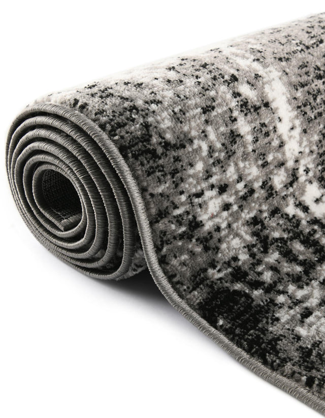 Black 7' 10 x 7' 10 Laguna Square Area Rug 100% Polypropylene Modern Contemporary Carpet for Bedrooms, Living Room, Dining, Office for Sale at Rug Engine