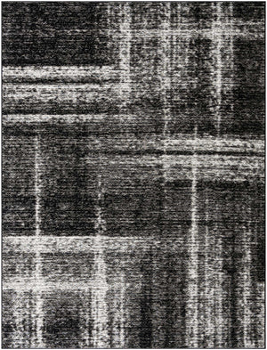 Black 9' x 12' Laguna Rectangle Area Rug 100% Polypropylene Modern Contemporary Carpet for Bedrooms, Living Room, Dining, Office for Sale at Rug Engine