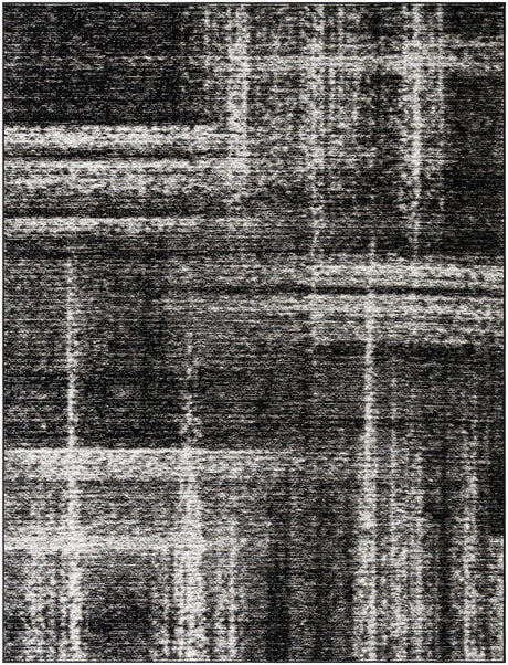 Black 9' x 12' Laguna Rectangle Area Rug 100% Polypropylene Modern Contemporary Carpet for Bedrooms, Living Room, Dining, Office for Sale at Rug Engine