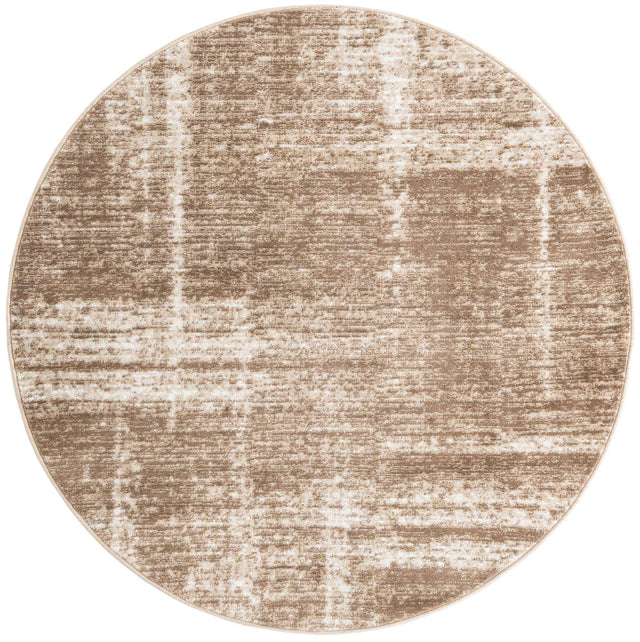 Beige 5' 3 x 5' 3 Laguna Round Area Rug 100% Polypropylene Modern Contemporary Carpet for Bedrooms, Living Room, Dining, Office for Sale at Rug Engine