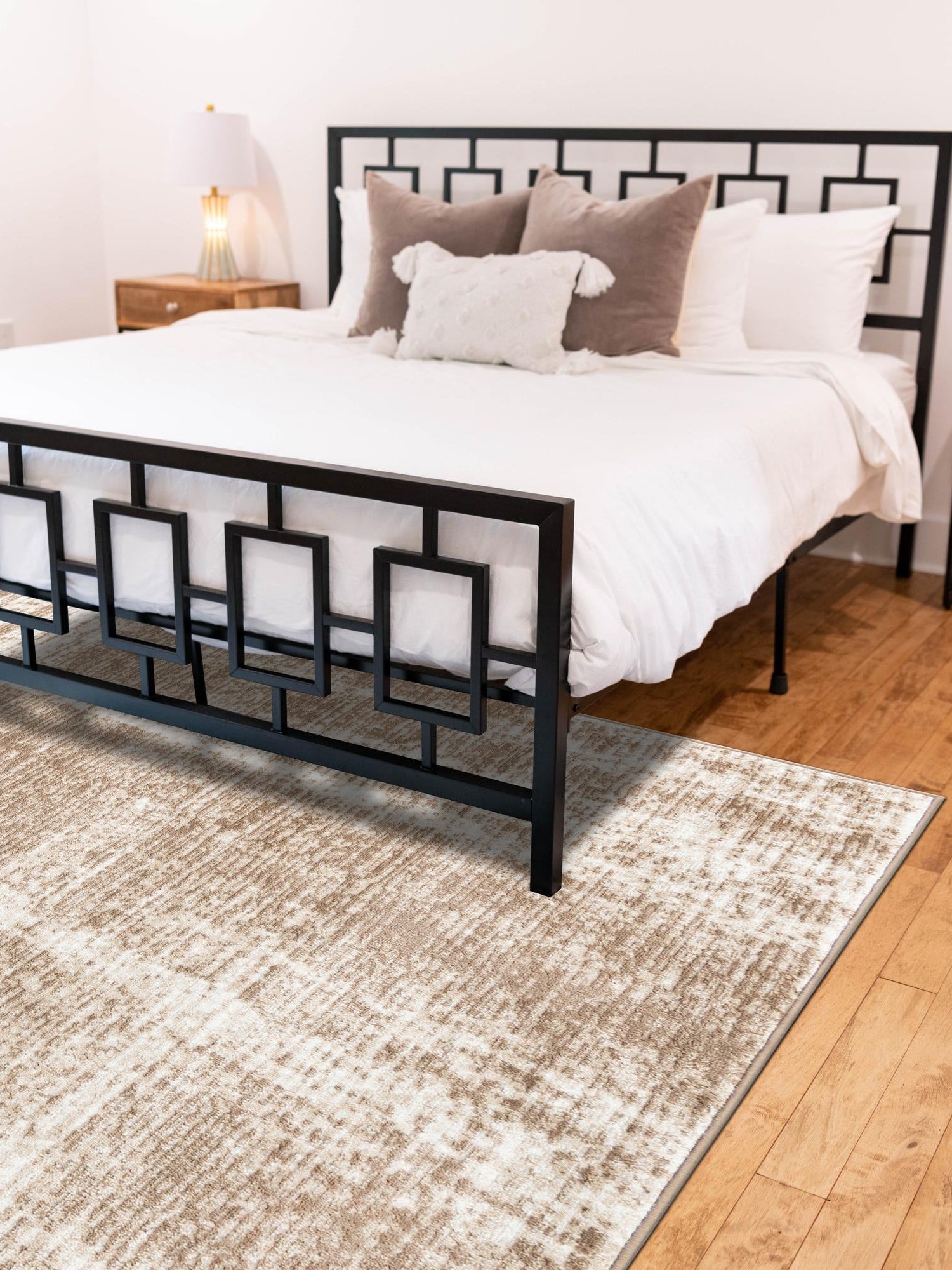 Beige 7' 10 x 10' Laguna Rectangle Area Rug 100% Polypropylene Modern Contemporary Carpet for Bedrooms, Living Room, Dining, Office for Sale at Rug Engine