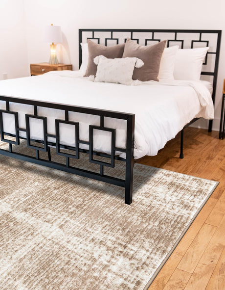 Beige 9' x 12' Laguna Rectangle Area Rug 100% Polypropylene Modern Contemporary Carpet for Bedrooms, Living Room, Dining, Office for Sale at Rug Engine