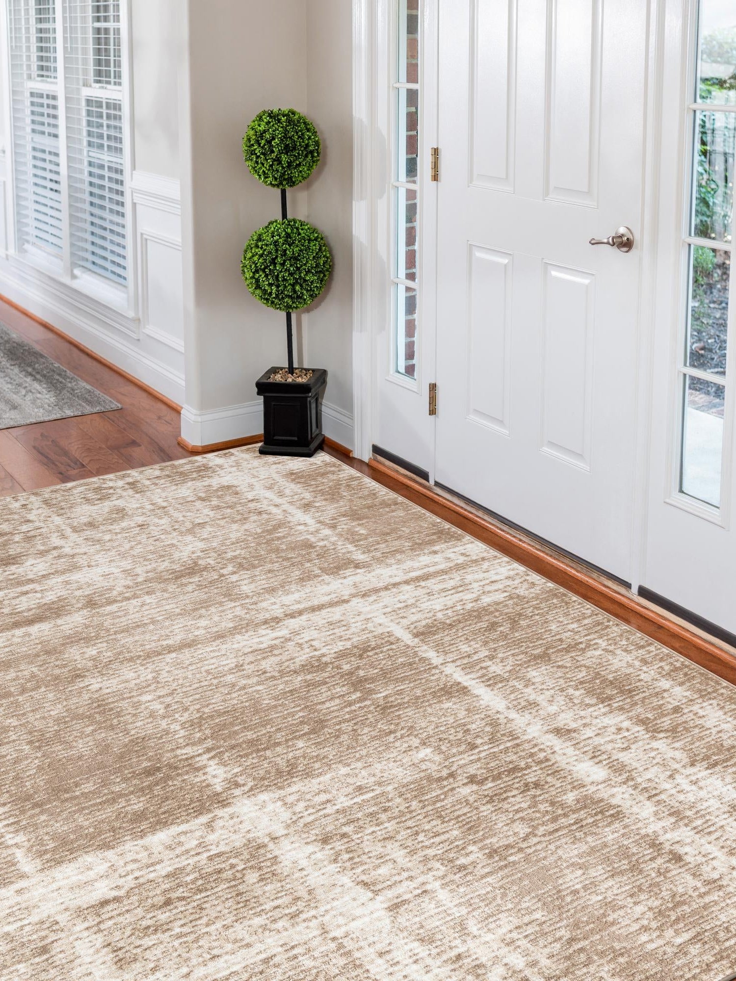 Beige 7' 10 x 10' Laguna Rectangle Area Rug 100% Polypropylene Modern Contemporary Carpet for Bedrooms, Living Room, Dining, Office for Sale at Rug Engine