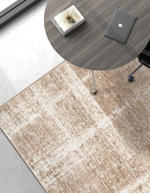 Beige 4' 1 x 6' 1 Laguna Rectangle Area Rug 100% Polypropylene Modern Contemporary Carpet for Bedrooms, Living Room, Dining, Office for Sale at Rug Engine