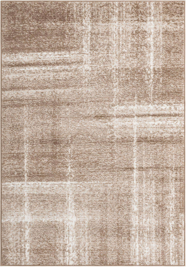 Beige 5' 3 x 8' Laguna Rectangle Area Rug 100% Polypropylene Modern Contemporary Carpet for Bedrooms, Living Room, Dining, Office for Sale at Rug Engine