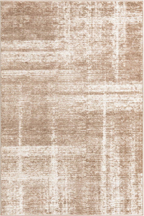Beige 6' 1 x 9' Laguna Rectangle Area Rug 100% Polypropylene Modern Contemporary Carpet for Bedrooms, Living Room, Dining, Office for Sale at Rug Engine