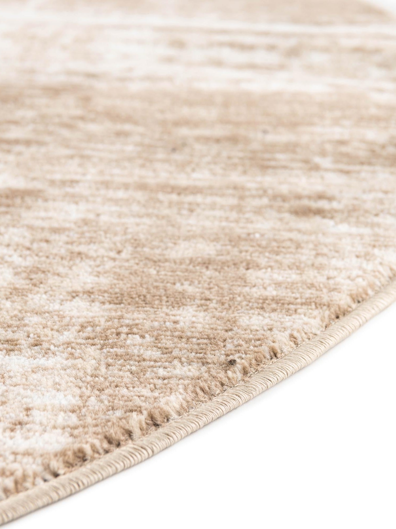 Beige 5' 3 x 5' 3 Laguna Round Area Rug 100% Polypropylene Modern Contemporary Carpet for Bedrooms, Living Room, Dining, Office for Sale at Rug Engine