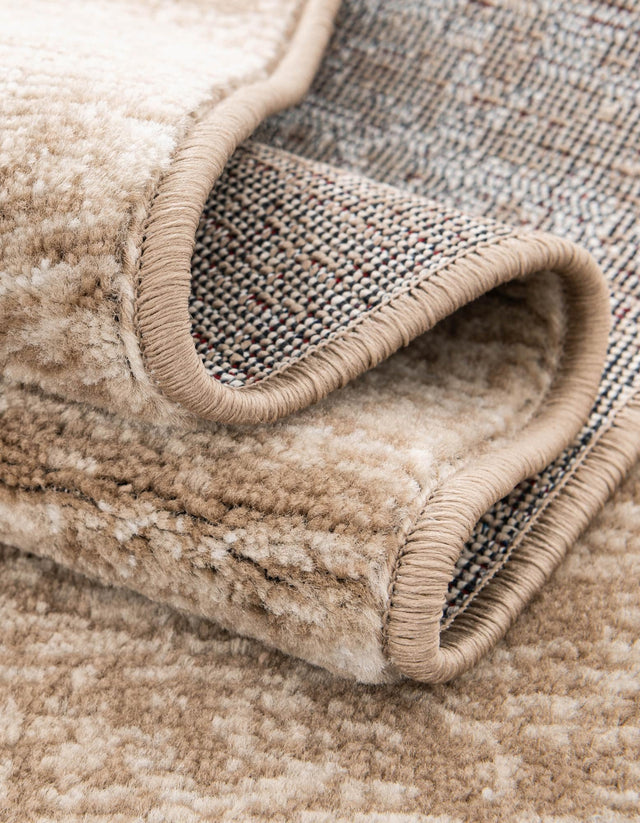 Beige 7' 10 x 7' 10 Laguna Square Area Rug 100% Polypropylene Modern Contemporary Carpet for Bedrooms, Living Room, Dining, Office for Sale at Rug Engine