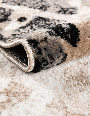 Black Brown Ivory 5' 3 x 8' Laguna Rectangle Area Rug 100% Polypropylene Modern Contemporary Carpet for Bedrooms, Living Room, Dining, Office for Sale at Rug Engine