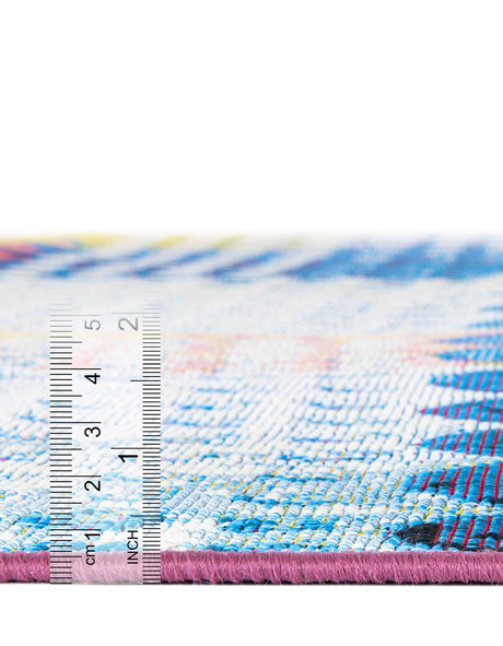 Multicolor 3' x 12' Outdoor Modern Runner Rug
