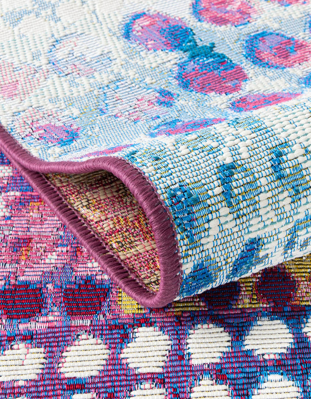 Multicolor 3' x 12' Outdoor Modern Runner Rug