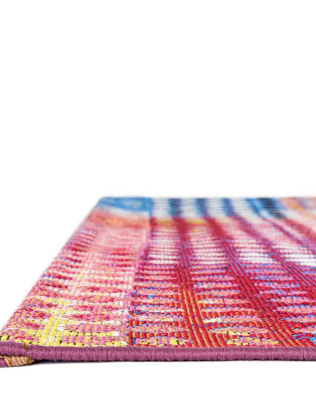 Multicolor 3' x 12' Outdoor Modern Runner Rug