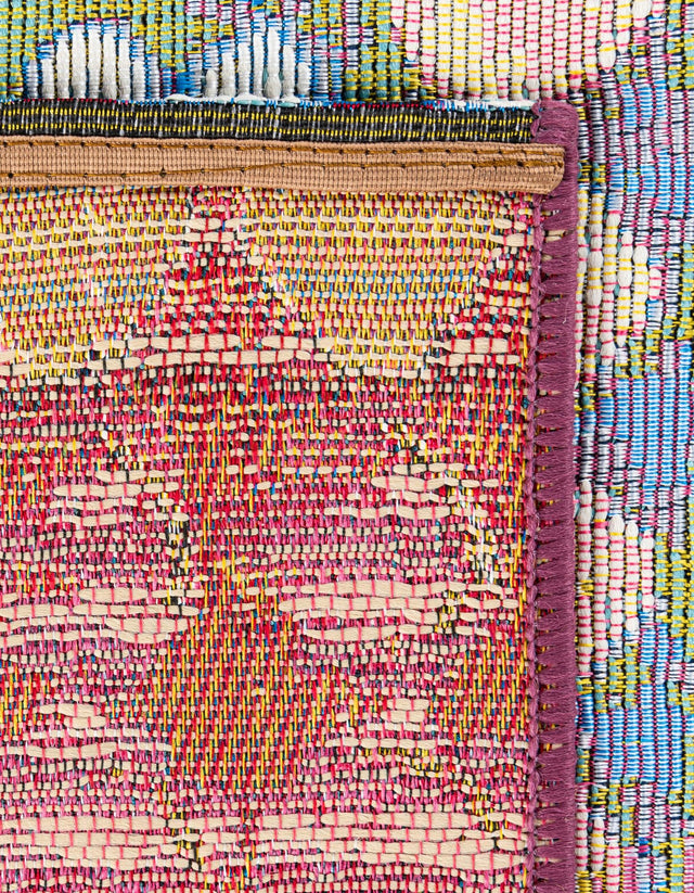 Multicolor 3' x 12' Outdoor Modern Runner Rug