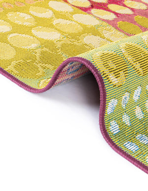 Multicolor 3' x 12' Outdoor Modern Runner Rug
