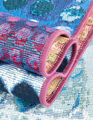Multicolor 3' x 12' Outdoor Modern Runner Rug