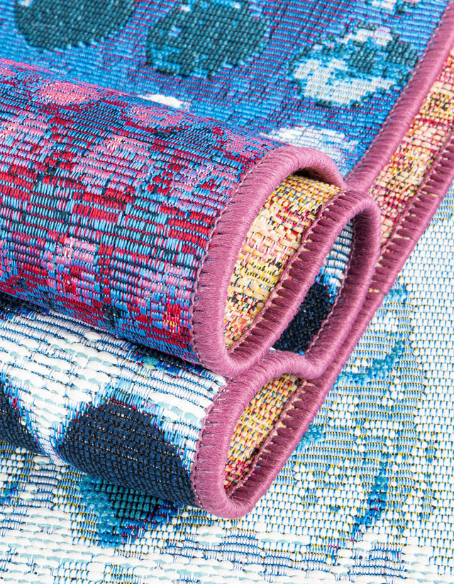Multicolor 3' x 12' Outdoor Modern Runner Rug