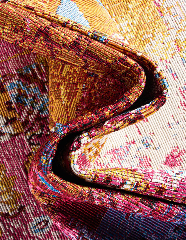 Multicolor 2' x 6' 1 Outdoor Modern Runner Rug