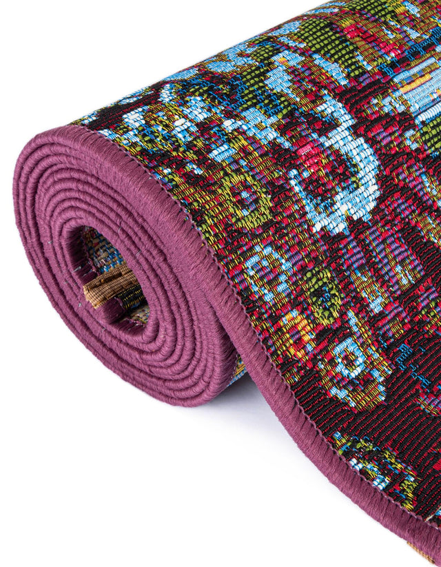 Multicolor 2' x 6' 1 Outdoor Modern Runner Rug