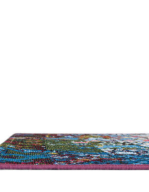 Multicolor 8' x 8' Outdoor Modern Square Area Rug Weather Resistant for Patio, Deck, Terrace, Balcony, Porch 100% Polypropylene Modern Outside Carpet for Sale at Rug Engine