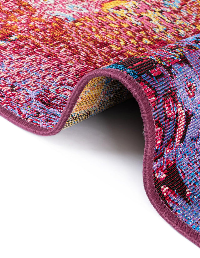 Multicolor 8' x 8' Outdoor Modern Square Area Rug Weather Resistant for Patio, Deck, Terrace, Balcony, Porch 100% Polypropylene Modern Outside Carpet for Sale at Rug Engine