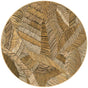 Brown and Beige 4' 1 x 4' 1 Outdoor Botanical Round Rug