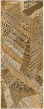 Brown and Beige 2' x 5' 1 Outdoor Botanical Runner Rug