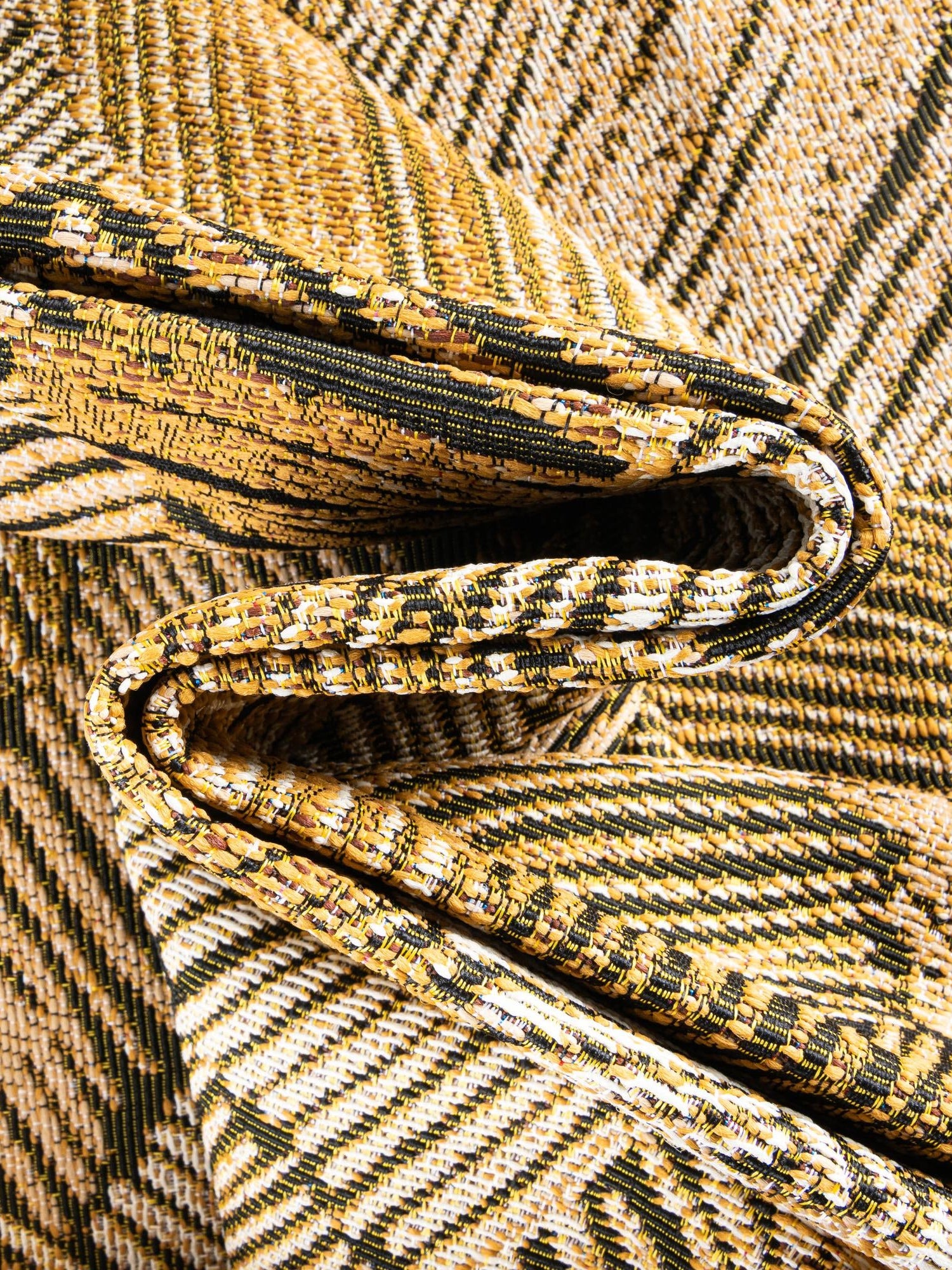 Brown and Beige 2' x 8' Outdoor Botanical Runner Area Rug Weather Resistant for Patio, Deck, Terrace, Balcony, Porch Polypropylene Garden Floral Tropical Carpet for Sale at Rug Engine