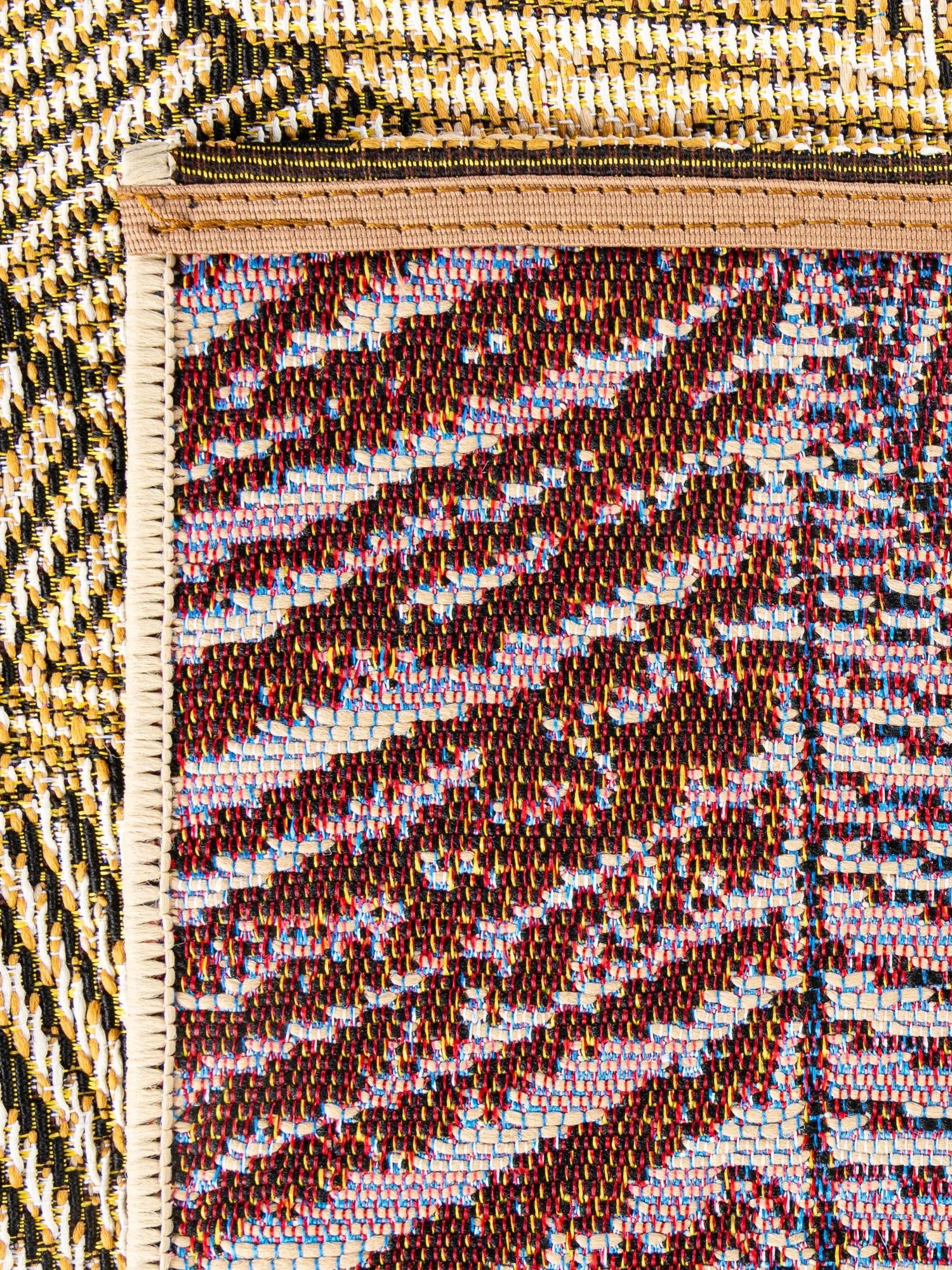 Brown and Beige 2' x 8' Outdoor Botanical Runner Area Rug Weather Resistant for Patio, Deck, Terrace, Balcony, Porch Polypropylene Garden Floral Tropical Carpet for Sale at Rug Engine