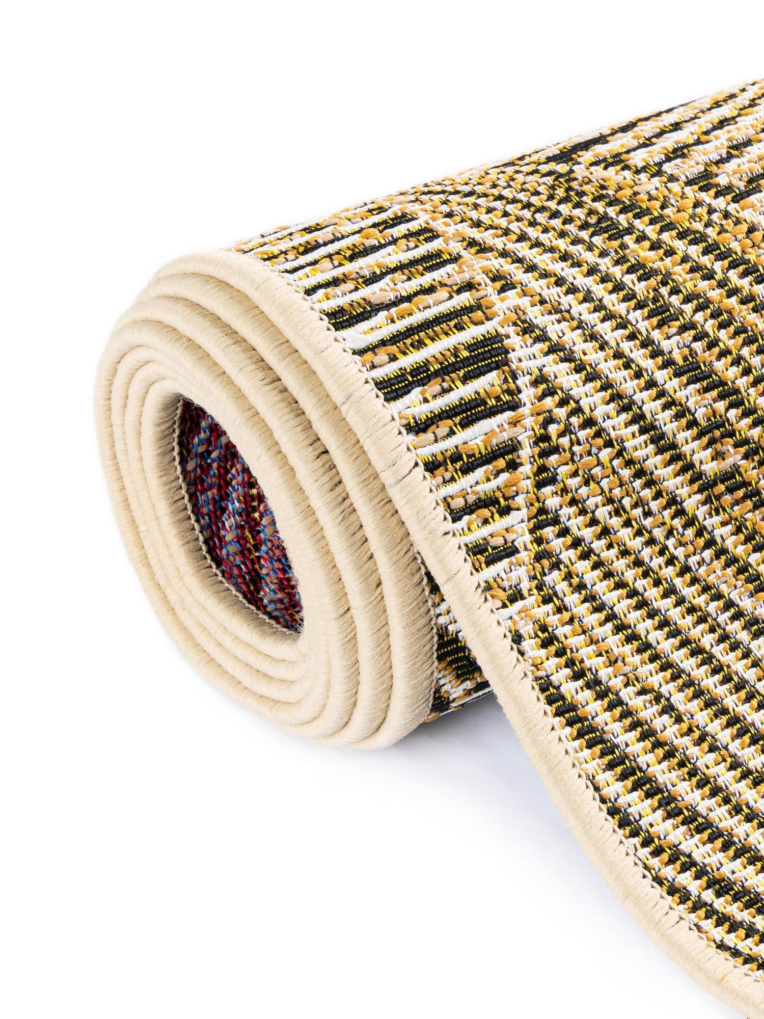 Brown and Beige 2' x 5' 1 Outdoor Botanical Runner Area Rug Weather Resistant for Patio, Deck, Terrace, Balcony, Porch Polypropylene Garden Floral Tropical Carpet for Sale at Rug Engine