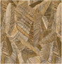 Brown and Beige 8' x 8' Outdoor Botanical Square Rug