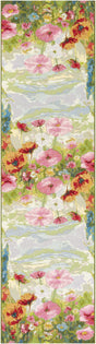 Multicolor 3' x 10' Outdoor Botanical Runner Rug