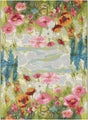 Multicolor 5' 1 x 7' 1 Outdoor Botanical Rectangle Rug