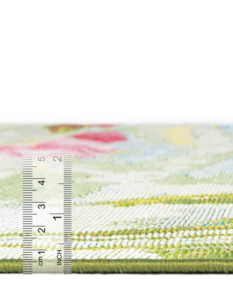 Multicolor 9' x 12' Outdoor Botanical Rectangle Rug