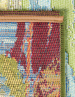 Multicolor 9' x 12' Outdoor Botanical Rectangle Rug