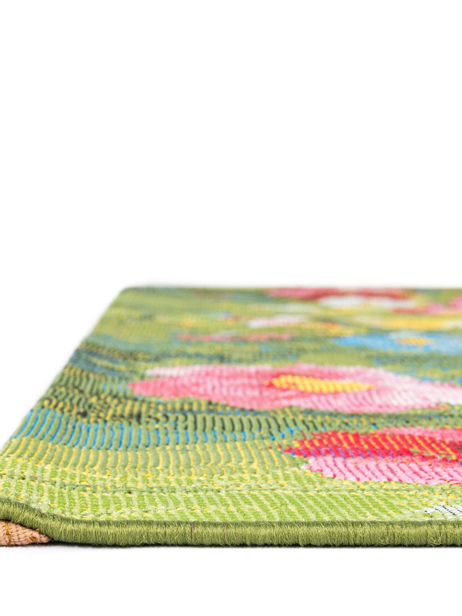 Multicolor 2' x 8' Outdoor Botanical Runner Area Rug Weather Resistant for Patio, Deck, Terrace, Balcony, Porch Polypropylene Garden Floral Tropical Carpet for Sale at Rug Engine
