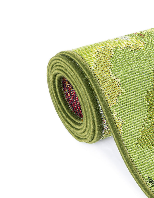 Multicolor 3' x 10' Outdoor Botanical Runner Rug