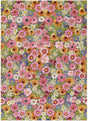 Multicolor 5' 1 x 7' 1 Outdoor Botanical Rectangle Area Rug Weather Resistant for Patio, Deck, Terrace, Balcony, Porch Polypropylene Garden Floral Tropical Carpet for Sale at Rug Engine
