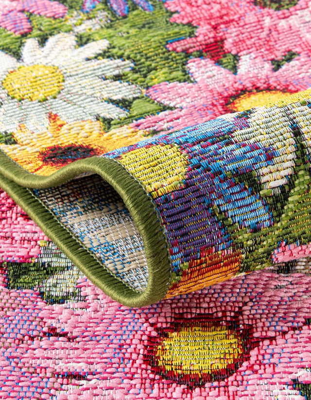 Multicolor 8' x 10' Outdoor Botanical Rectangle Rug