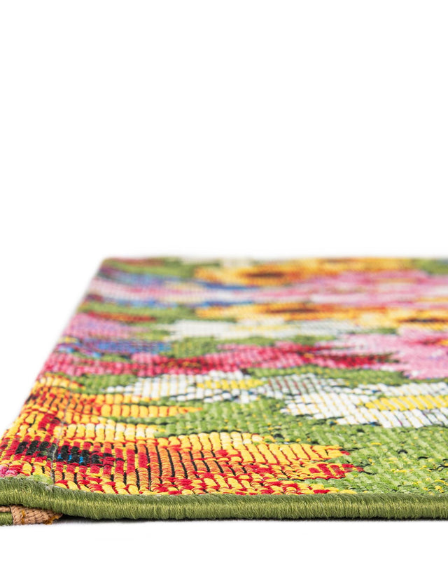 Multicolor 8' x 10' Outdoor Botanical Rectangle Rug