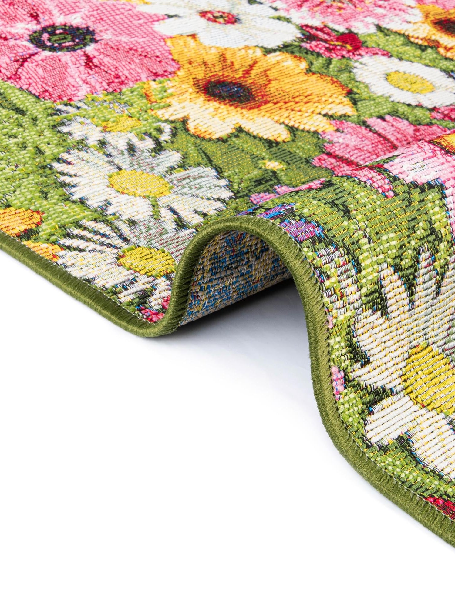 Multicolor 8' x 10' Outdoor Botanical Rectangle Area Rug Weather Resistant for Patio, Deck, Terrace, Balcony, Porch Polypropylene Garden Floral Tropical Carpet for Sale at Rug Engine