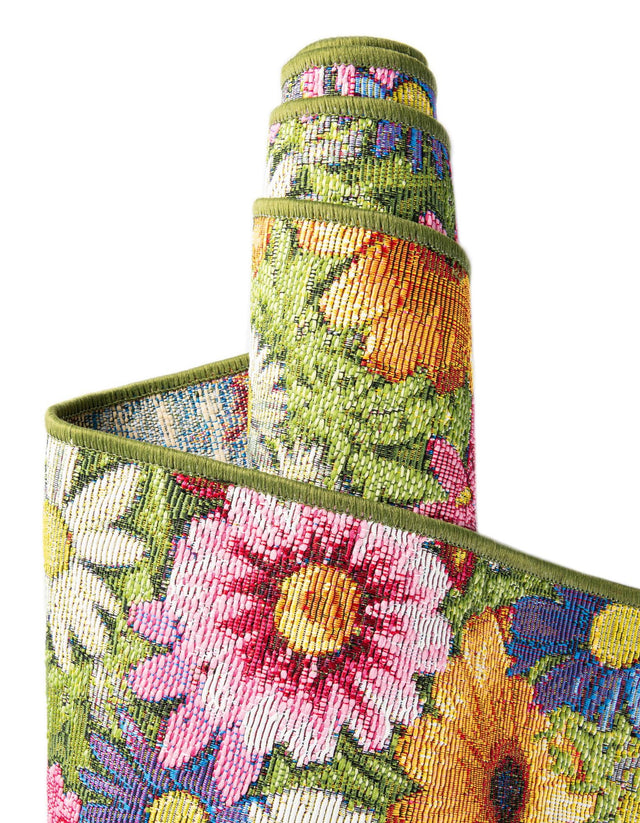 Multicolor 3' x 12' Outdoor Botanical Runner Rug