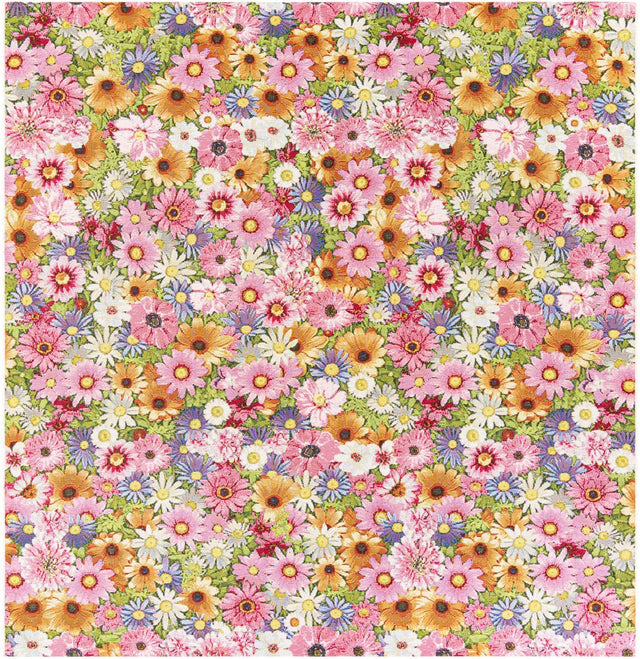Multicolor 8' x 8' Outdoor Botanical Square Area Rug Weather Resistant for Patio, Deck, Terrace, Balcony, Porch Polypropylene Garden Floral Tropical Carpet for Sale at Rug Engine