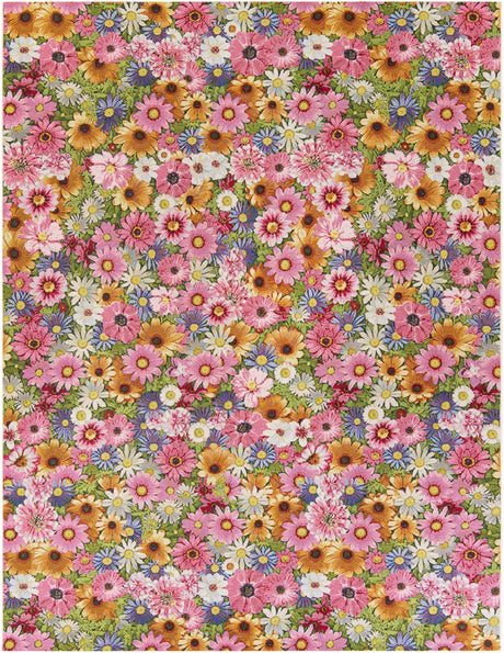 Multicolor 8' x 10' Outdoor Botanical Rectangle Rug