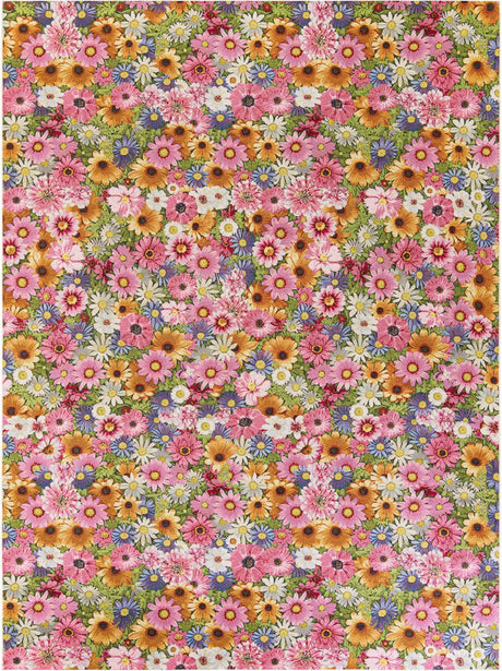 Multicolor 9' x 12' Outdoor Botanical Rectangle Rug