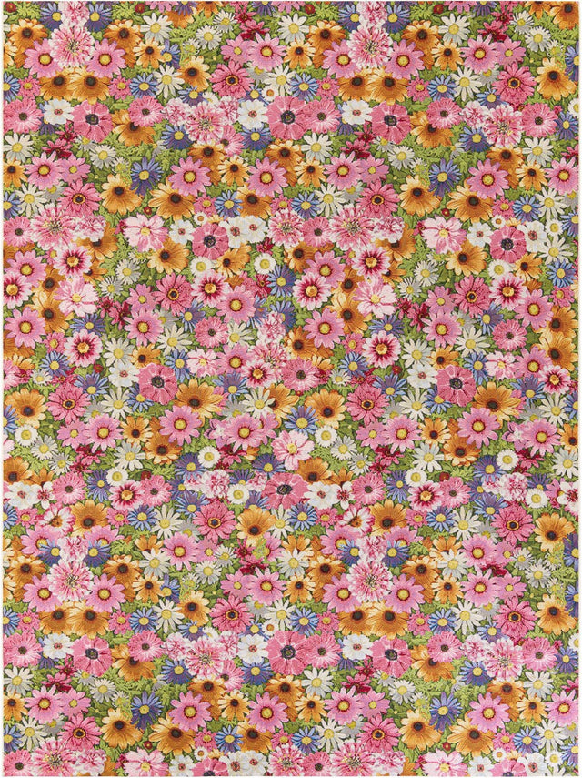 Multicolor 9' x 12' Outdoor Botanical Rectangle Rug