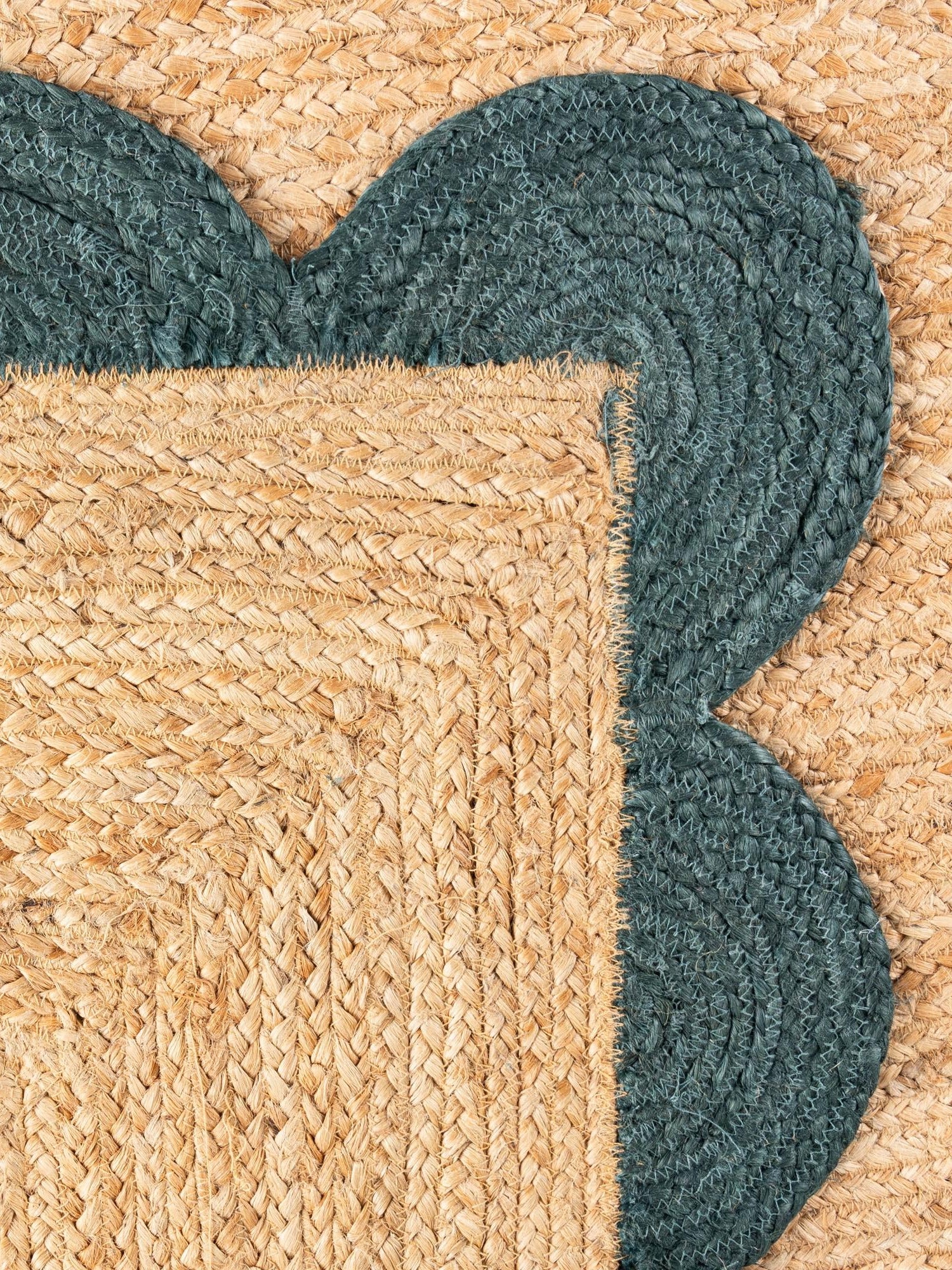 Natural and Green 2' 7 x 10' Scallop Braided Jute Runner Area Rug Eco Friendly 100% Jute All Natural Durable Carpet for Affordable Unique Home Interiors for Sale at Rug Engine